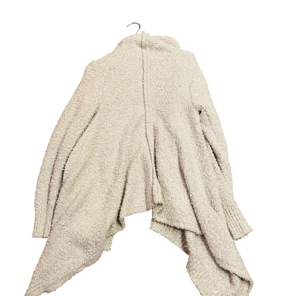 COCO + CARMEN Gray Fuzzy Oversized Travel Cardigan Soft - Picture 2 of 4
